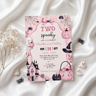 Invitation d'anniversaire 2 ans de fille citrouill
