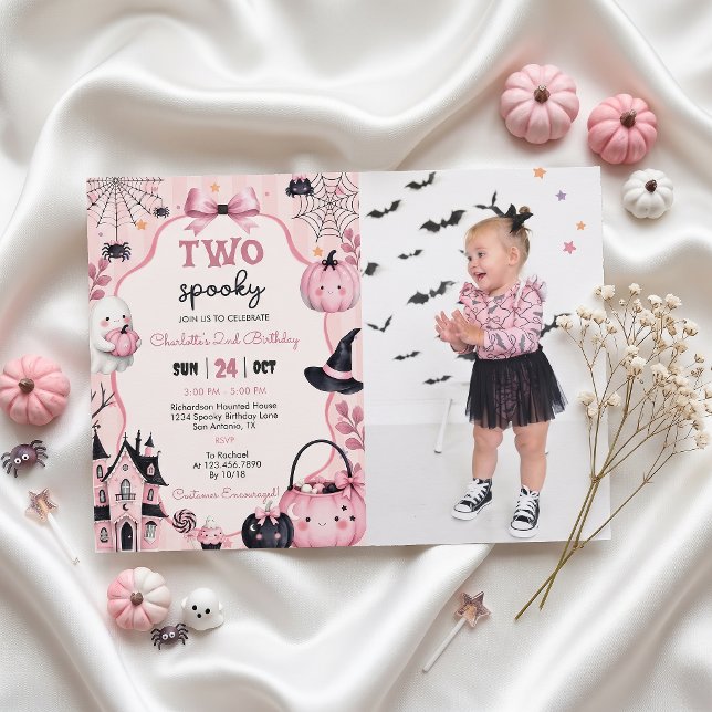 Invitation d'anniversaire 2 ans de fille citrouill (Créateur téléchargé)