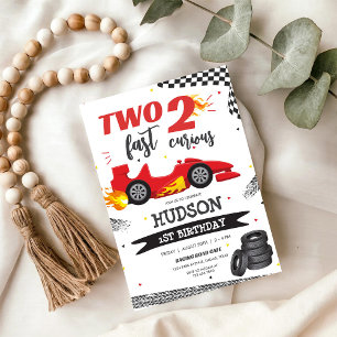 Invitation d'anniversaire 2 ans garçon voiture de