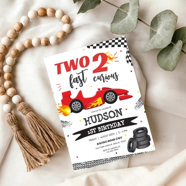 Invitation d'anniversaire 2 ans garçon voiture de  (Créateur téléchargé)