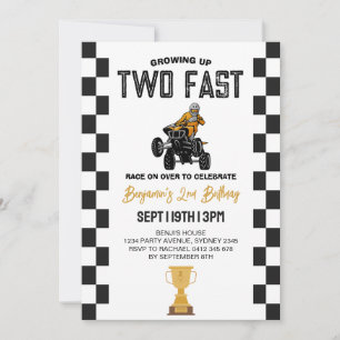 Invitation d'anniversaire 2 ans pour quad ATV