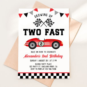 Invitation d'anniversaire 2 ans pour une voiture d