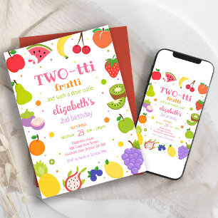 Invitation d'anniversaire 2 ans Two-tti Frutti Fru