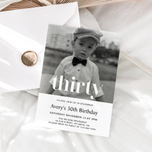 Invitation d'anniversaire 30 ans pour hommes avec 