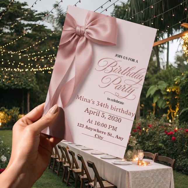 Invitation d'anniversaire 35 ans femmes (Créateur téléchargé)