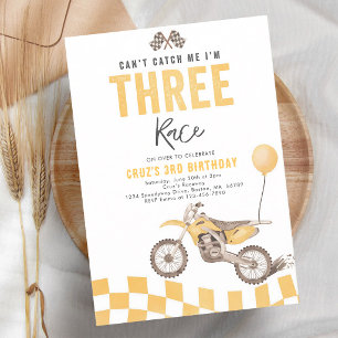Invitation d'anniversaire 3 ans de moto cross 'Ne