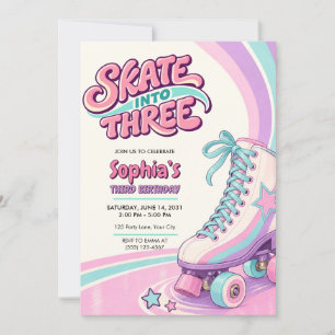 Invitation d'anniversaire 3 ans pour Skate Into Th