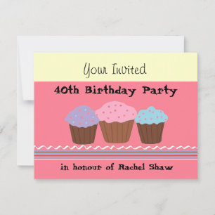 Invitation d'anniversaire 40 ans