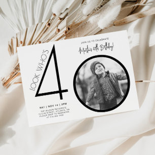 Invitation d'anniversaire 40 ans Photo Moderne