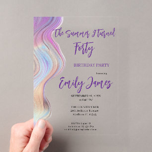 Invitation d'anniversaire 40 ans pour femme