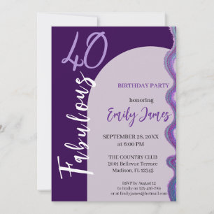Invitation d'anniversaire 40 ans pour femme