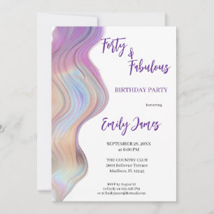Invitation d'anniversaire 40 ans pour femme