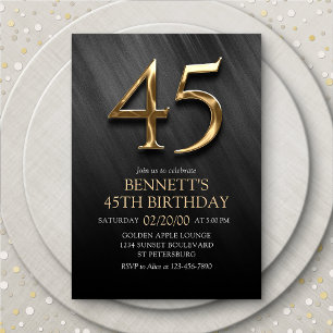 Invitation d'anniversaire 45 ans