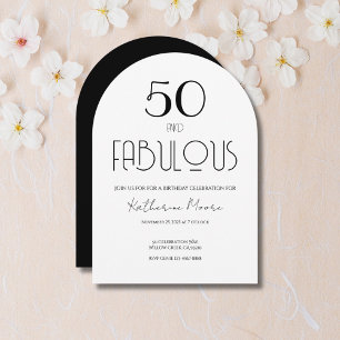 Invitation d'anniversaire 50 ans et fabuleux