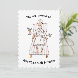 Invitation d'anniversaire 50 ans ou tout âge pour