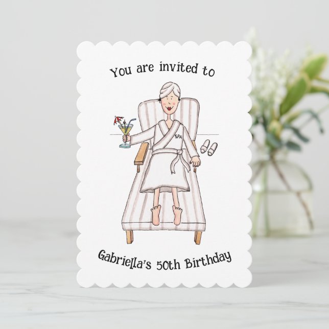 Invitation d'anniversaire 50 ans ou tout âge pour  (Debout devant)