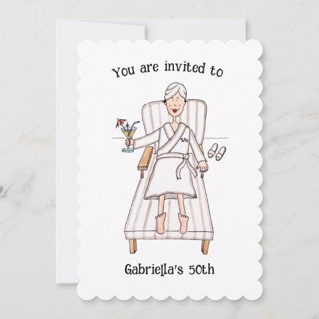 Invitation d'anniversaire 50 ans ou tout âge pour  (Devant)