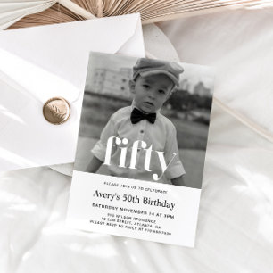 Invitation d'anniversaire 50 ans pour hommes avec 