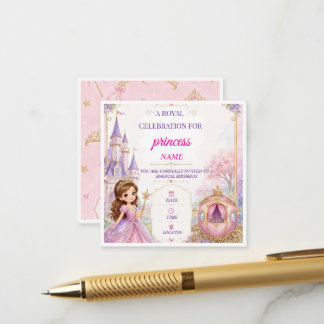 Invitation d'anniversaire 5 ans de la Princesse Ma