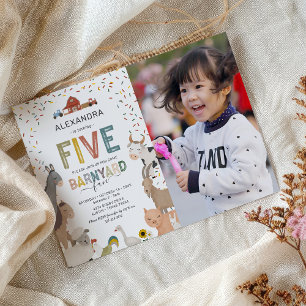 Invitation d'anniversaire 5 ans Photo Ferme de la