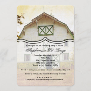 Invitation d'anniversaire 5x7 Sunset Barn Country