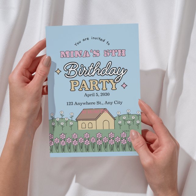 Invitation d'anniversaire 6 ans pour filles papill (Créateur téléchargé)