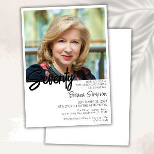 Invitation d'anniversaire 70 ans avec photo