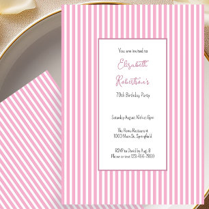 Invitation d'anniversaire 70 ans Minimaliste Rayur