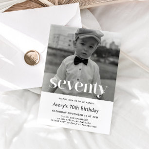 Invitation d'anniversaire 70 ans pour hommes en ty