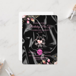 Invitation d'anniversaire 7 ans étincelante rose27