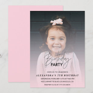 Invitation d'anniversaire 7 ans Photo de fête d'an