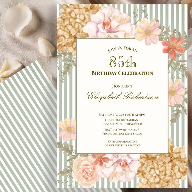 Invitation d'anniversaire 85 ans aux couleurs auto (Créateur téléchargé)