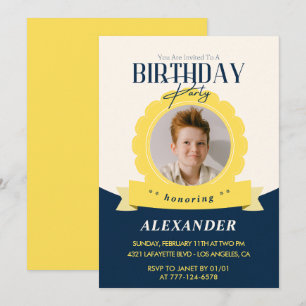 Invitation d'anniversaire 9 ans pour enfants Moder