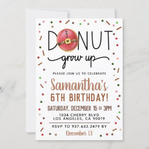 Invitation d'anniversaire à la croissance du beign