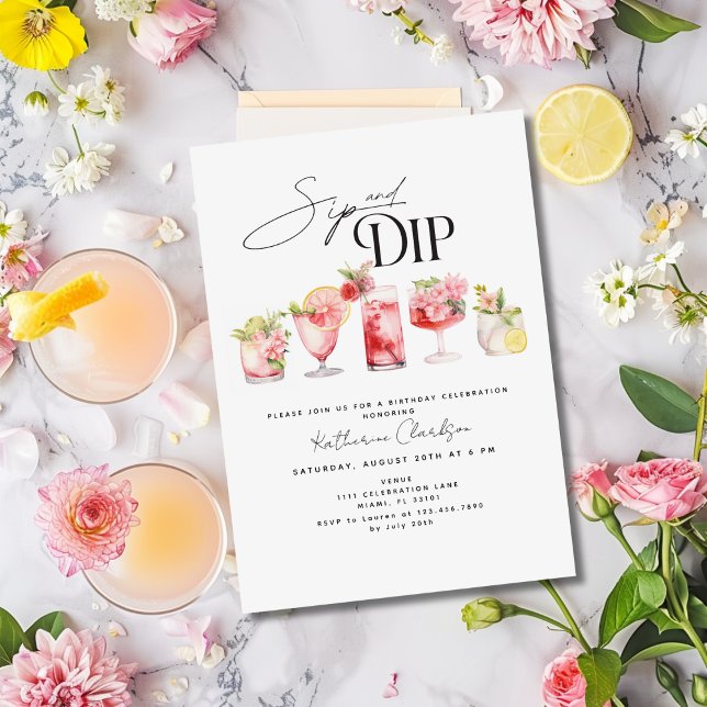 Invitation d'anniversaire à la fête au bord de la  (Créateur téléchargé)