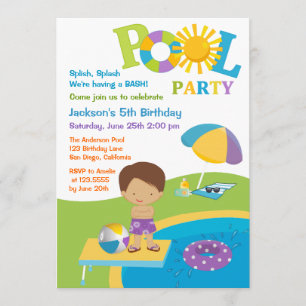 Invitation d'anniversaire à la fête du petit garço
