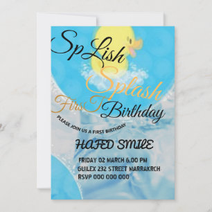 Invitation d'anniversaire à thème Canard en Caoutc