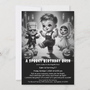 Invitation d'anniversaire à thème de costume d'Hal