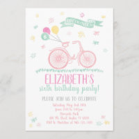 Invitation d'anniversaire à vélo ou événement à vé