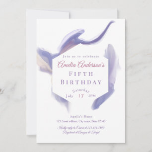 Invitation d'anniversaire abstrait aquarelle lavan