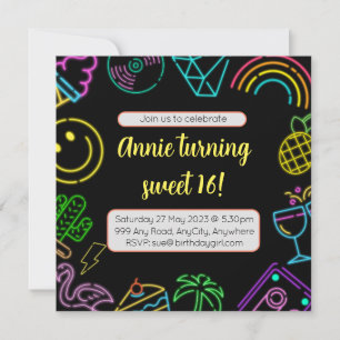Invitation d'anniversaire Ado - modifiable