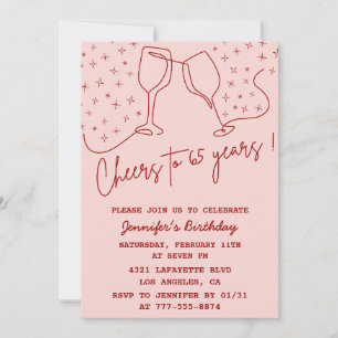 Invitation d'anniversaire adulte 65e anniversaire