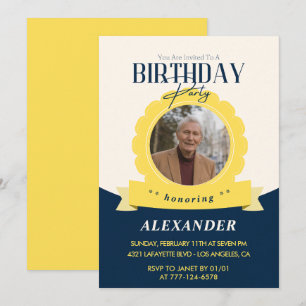 Invitation d'anniversaire adulte 85e anniversaire 
