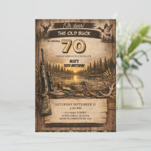 Invitation d'anniversaire adulte Camo Chasse