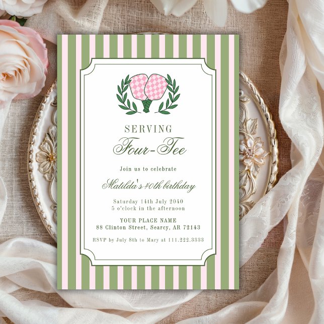 Invitation d'anniversaire adulte de 40 ans pour pi (Créateur téléchargé)