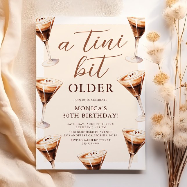 Invitation d'anniversaire adulte Espresso Martini (Créateur téléchargé)
