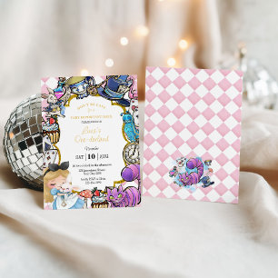 Invitation d'anniversaire Alice au pays des mervei