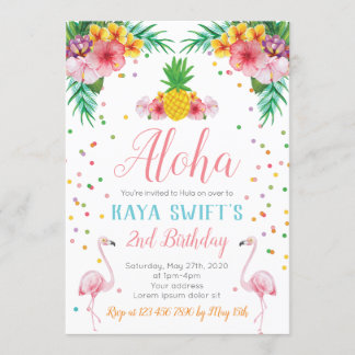 Invitation d'anniversaire Aloha