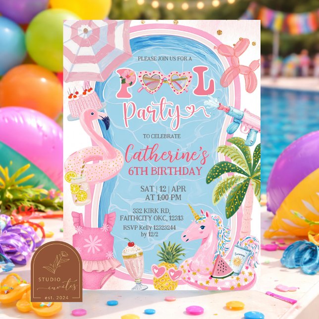 Invitation d'anniversaire amusante et fantaisiste  (Créateur téléchargé)