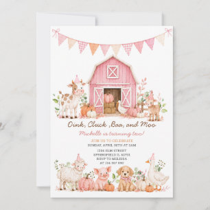 Invitation d'anniversaire Animaux de la Ferme Auto